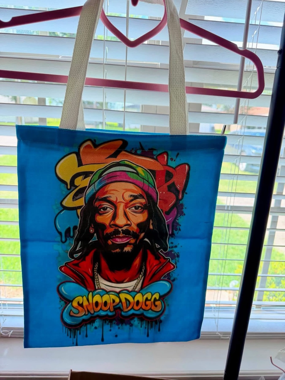 Blue Graphic Tote Bag